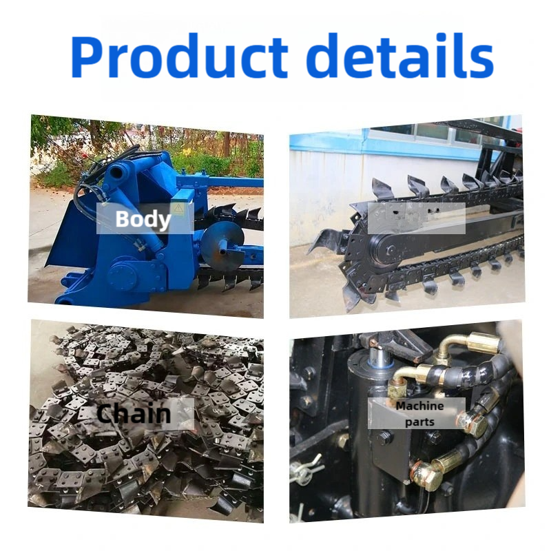 Large chain trenching machine engineering pipeline cable water irrigation trenching machine agricultural chain trenching machine planer trenching machine