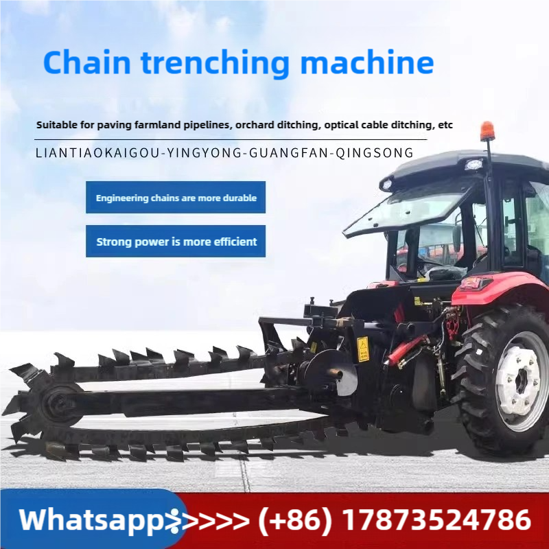 Large chain trenching machine engineering pipeline cable water irrigation trenching machine agricultural chain trenching machine planer trenching machine